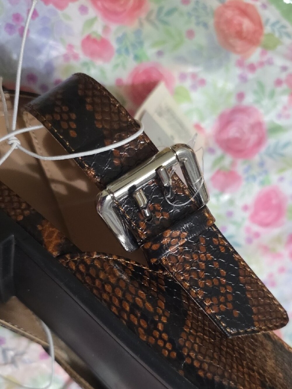 a new day Brown Snakeskin Pointed Slingback Flats - Picture 7 of 7
